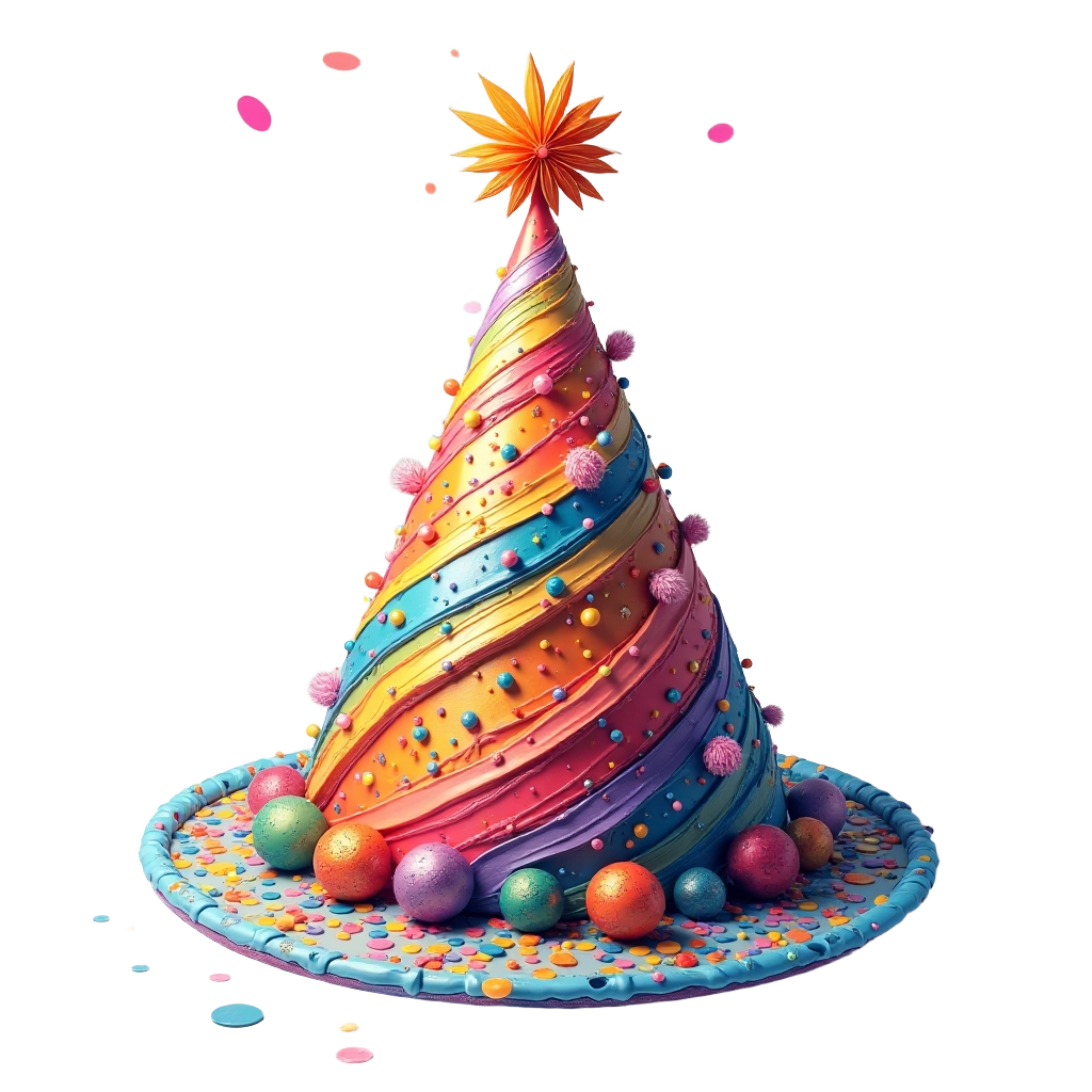 Rainbow Party Hat